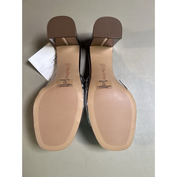 The Drop Women's Pattie High Block-Heeled Mule Sandal Pewter Clear 10 - Picture 7 of 10